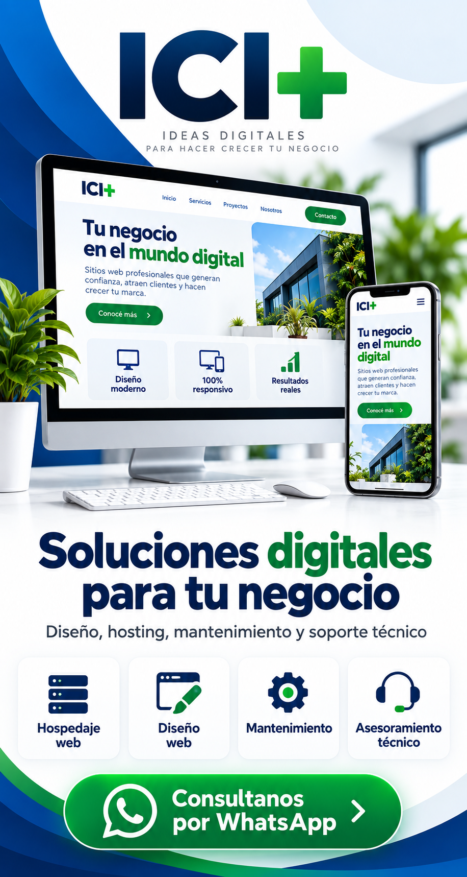 Contactar a ICI+ por WhatsApp